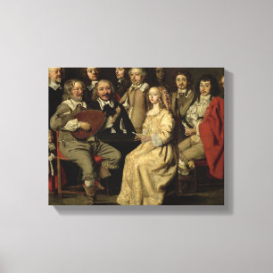 Det musikaliska mötet, 1642 canvastryck