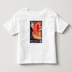 Det Muttra Krishna tempelet reser affischen T-shirt
