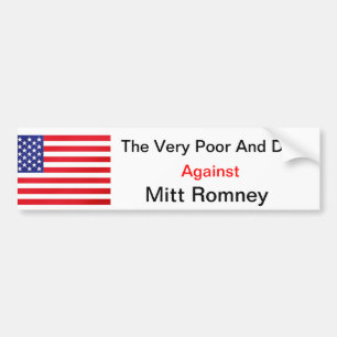 Det mycket fattigt och hundarna mot Mitt Romney Bildekal