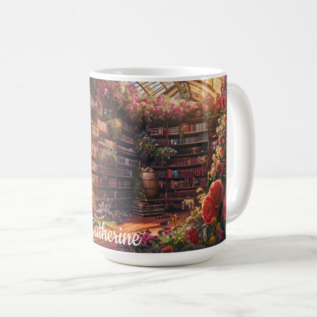 Det mysiga biblioteket kaffemugg (Framsida höger)