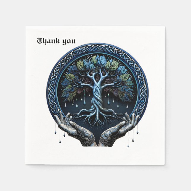 Det mystiska keltiska Livets träd Pappersservett (Framsidan)
