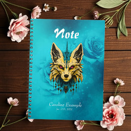 Det mystiska rävhuvudet, ädel och mystisk. anteckningsbok