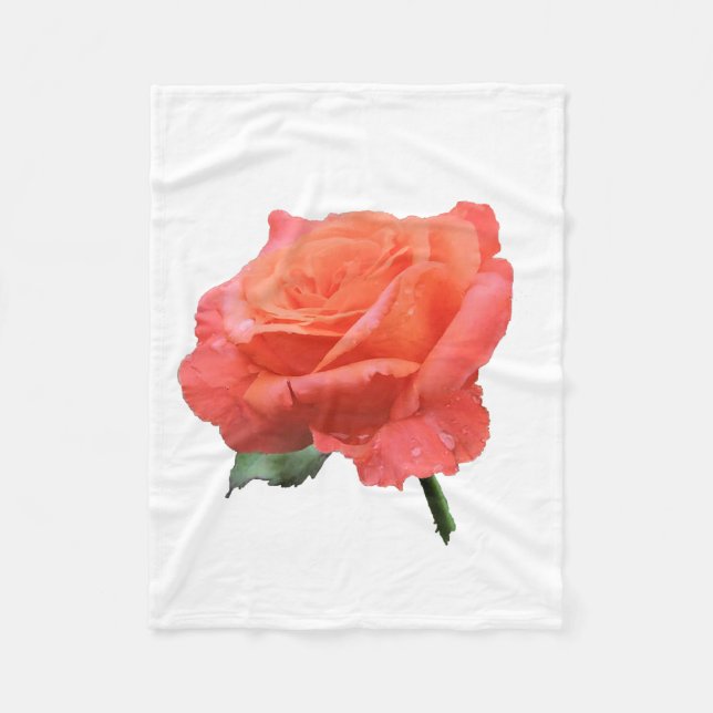 Det nära övre fotoet av singeln steg fleecefilt (Framsidan)