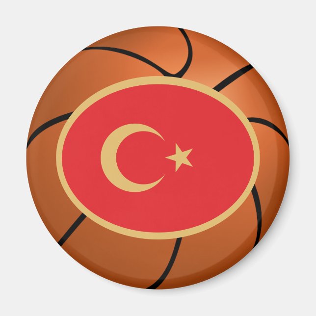 Det nationella basketlaget i Turkiet Magnet (Framsidan)