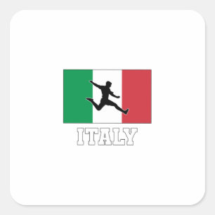 Det nationella fotbollslaget i italien fyrkantigt klistermärke