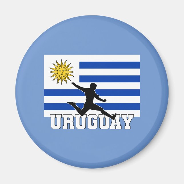 Det nationella fotbollslaget i Uruguay Magnet (Framsidan)