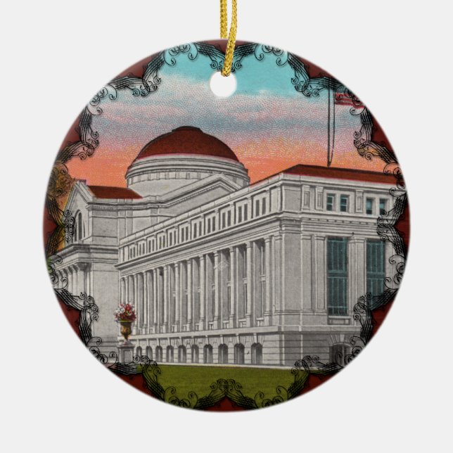 Det nationella konstgalleriet julgransprydnad keramik (Framsidan)