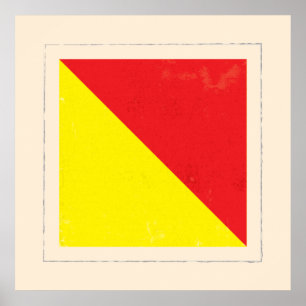 Det nautiska brev "nolla" signalerar flagga poster