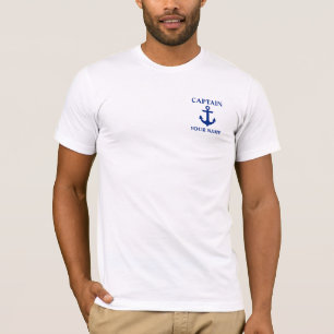 Det nautiska kaptennamn ankrar t-shirt