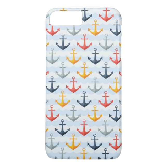 Det nautiska mönster med ankrar Case-Mate iPhone skal (Baksida)
