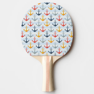 Det nautiska mönster med ankrar pingisracket