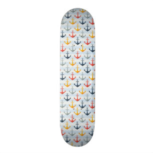 Det nautiska mönster med ankrar skateboard bräda 20,5 cm