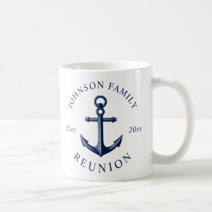 Det nautiska Themed familjmötet ankrar Kaffemugg