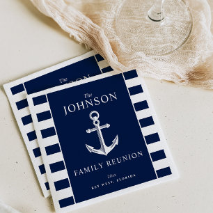 Det nautiska Themed familjmötet ankrar Pappersservett