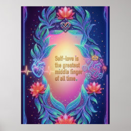 Det neonljusa suveräna hjärtat poster
