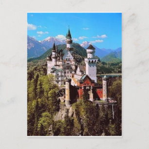 det neuschwanstein slottet - tyskland vykort