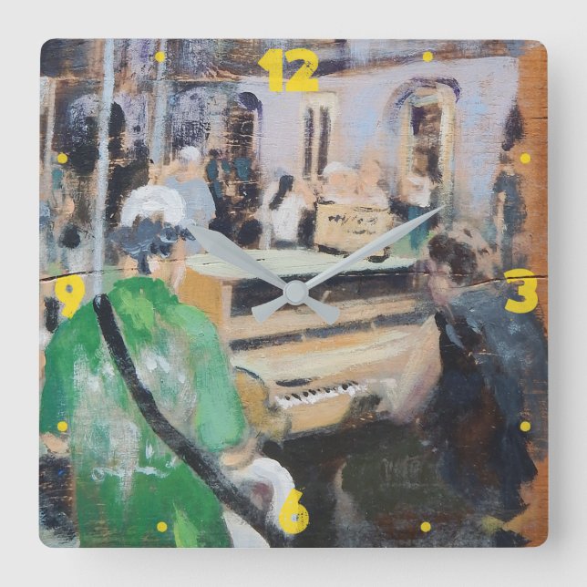 Det New Orleans gatamusikbandet tar tid på Fyrkantig Klocka (Framsida)