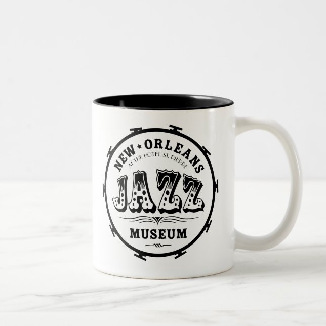 Det New Orleans Jazzmuseet trummar muggen Två-Tonad Mugg (Höger)
