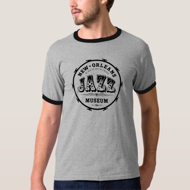 Det New Orleans Jazzmuseet trummar Tee Shirt (Framsida)