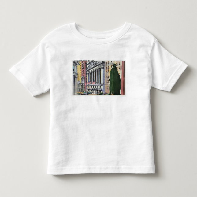 Det New York lagrarutbytet Bldg Tee Shirt (Framsida)