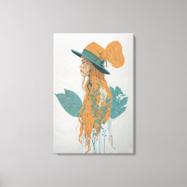 "Det nigmatiska Dam i Bloom" Canvastryck