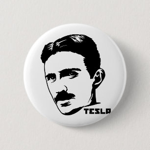Det Nikola Tesla porträtt knäppas Knapp