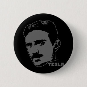 Det Nikola Tesla porträtt knäppas Knapp