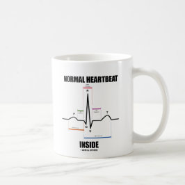 Det normalahjärtslaginsida (ECG EKG) Kaffemugg