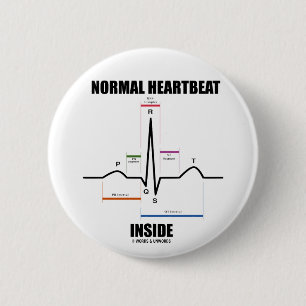 Det normalahjärtslaginsida (ECG EKG) Knapp