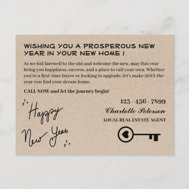 Det nya året Gods i Helgdag Vykort (Framsida)