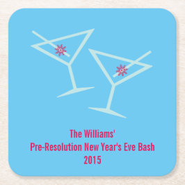 Det nya året hurrar (personifierat) underlägg papper kvadrat