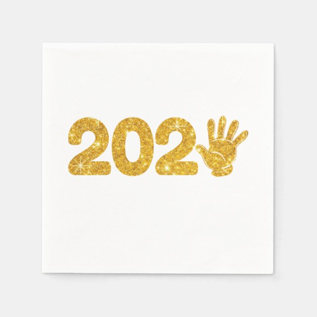 Det nya året Party 2025-Gott nytt år 2025 Pappersservett (Framsidan)