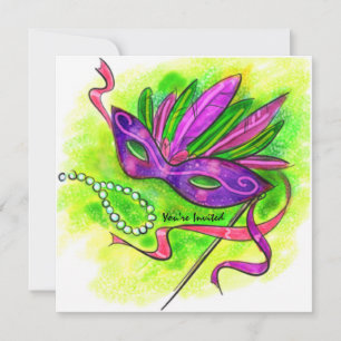 Det nya årets maskerade Party Inbjudningar