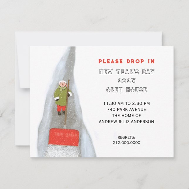 Det nya årets öppna hus i Party Inbjudningar (Framsida)