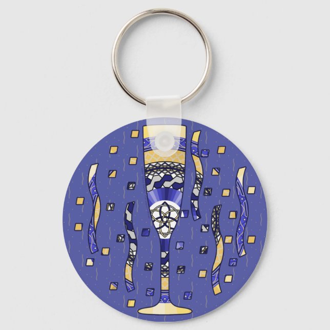 Det nya årets popup-nyckelkedja nyckelring (Framsida)