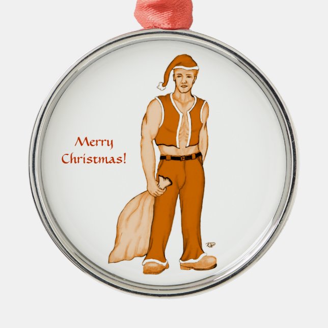 Det nya Jultomten - God jul! Julgransprydnad Metall (Framsidan)