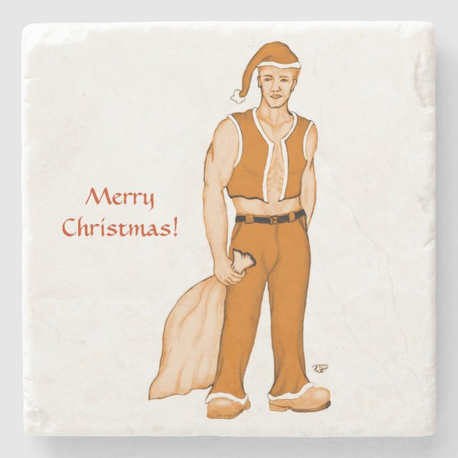 Det nya Jultomten - God jul! Stenunderlägg (Framsidan)
