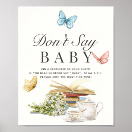Det nya kapitlet Bok Baby Shower-spelet Säg inte B Poster