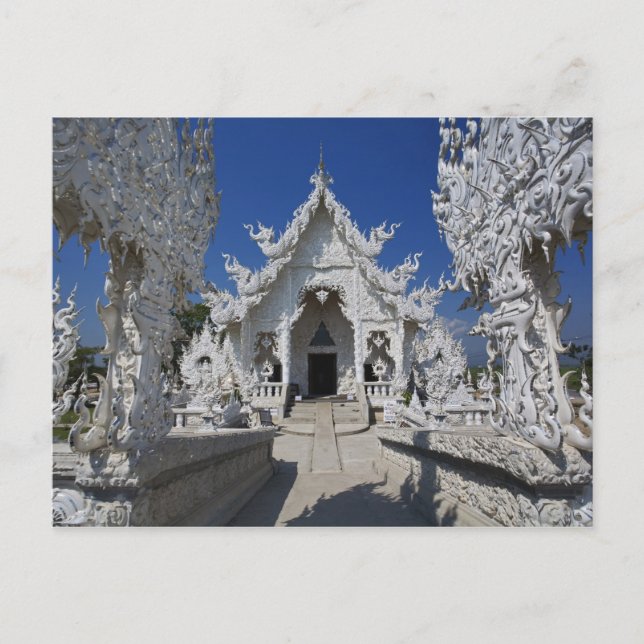 Det nya vita templet Wat Rong Khun i Vykort (Framsida)