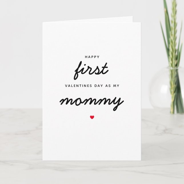 Det nyfödda Baby första Valentines day som min Mam Kort (Framsida)