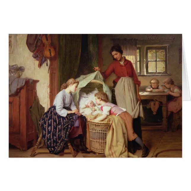 Det nyfödda barnet hälsningskort (Framsidan Horizontal)
