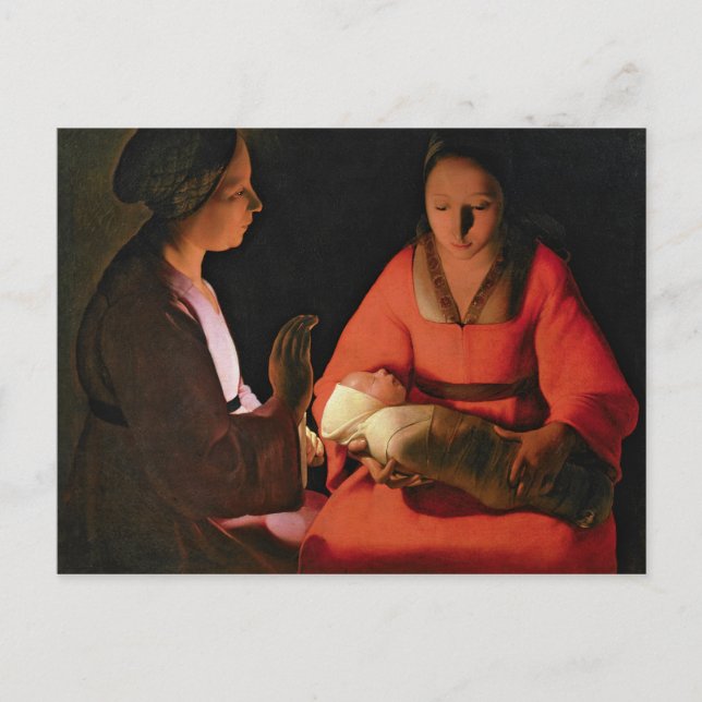 Det nyfödda barnet, slutet av 1640-talet vykort (Framsida)