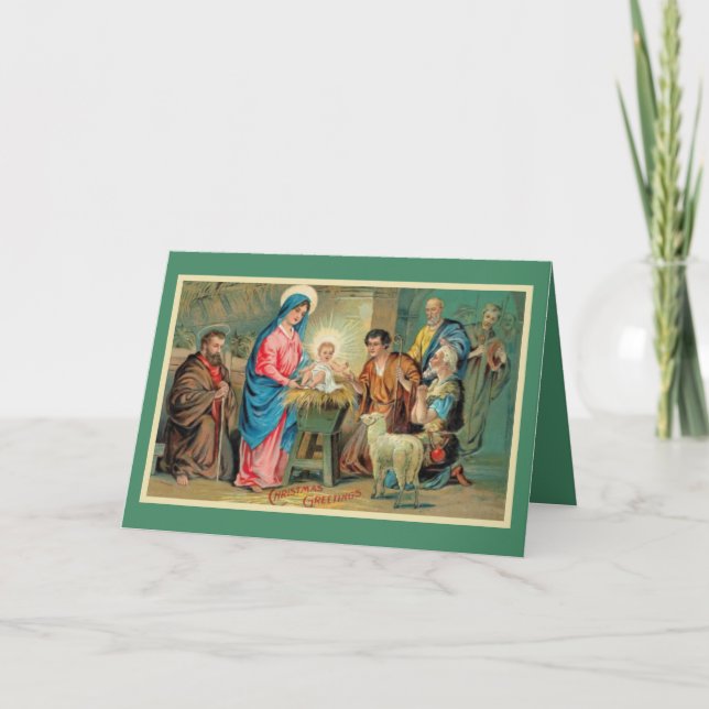 Det nyfödda Kung Helgkort (Framsida)