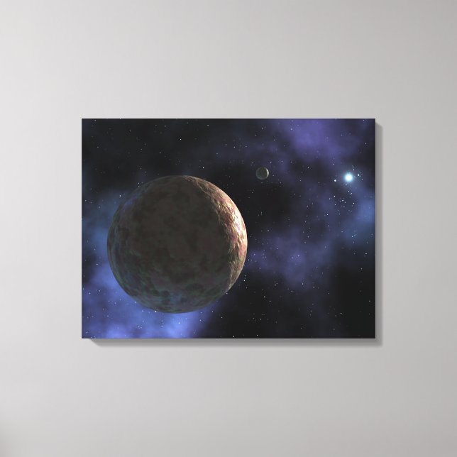 Det nyupptäckta planetliknande objektet canvastryck (Framsida)