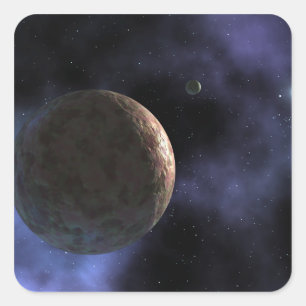 Det nyupptäckta planetliknande objektet fyrkantigt klistermärke