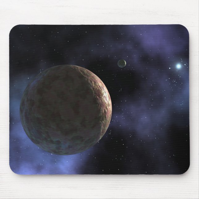 Det nyupptäckta planetliknande objektet musmatta (Framsidan)