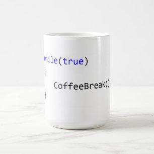 Det oändliga kaffeavbrottet kretsar kaffemugg