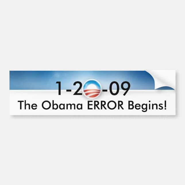 Det Obama FELET börjar Bildekal (Framsidan)