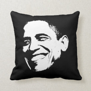 Det Obama leendet stencilerar sidan Kudde