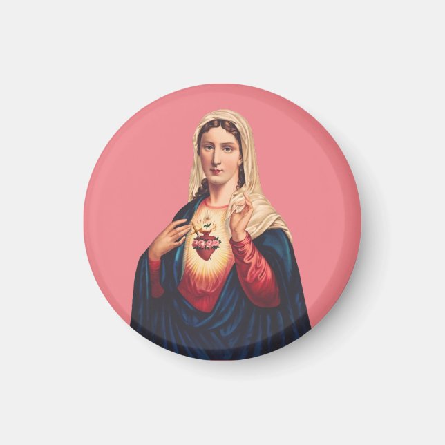 Det obefläckade hjärtat av jungfru Maria Magnet (Framsidan)